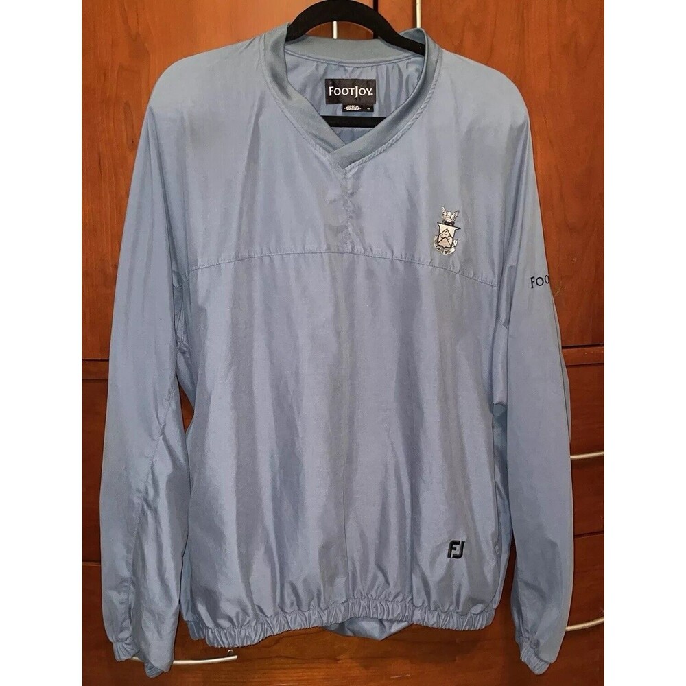 Footjoy Mens Jacket L Blue Packable Loose Windbreaker Golf Capital City Club